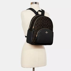 Coach Court Backpack In Signature Canvas